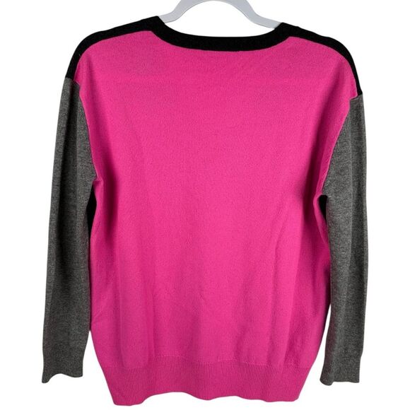 Autumn cashmere 100% Cashmere grey pink oversized Sweater women’s Small - Picture 2 of 5